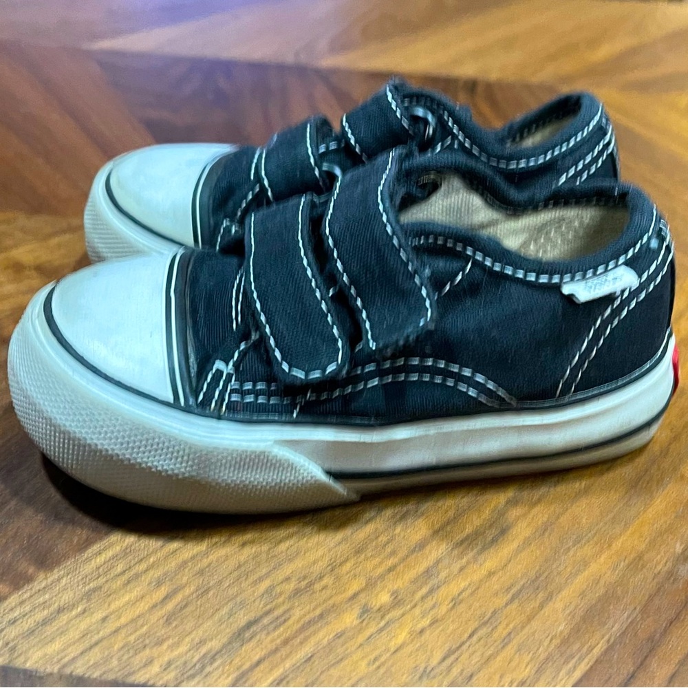 Vans - Black Velcro,  Size 6 toddler